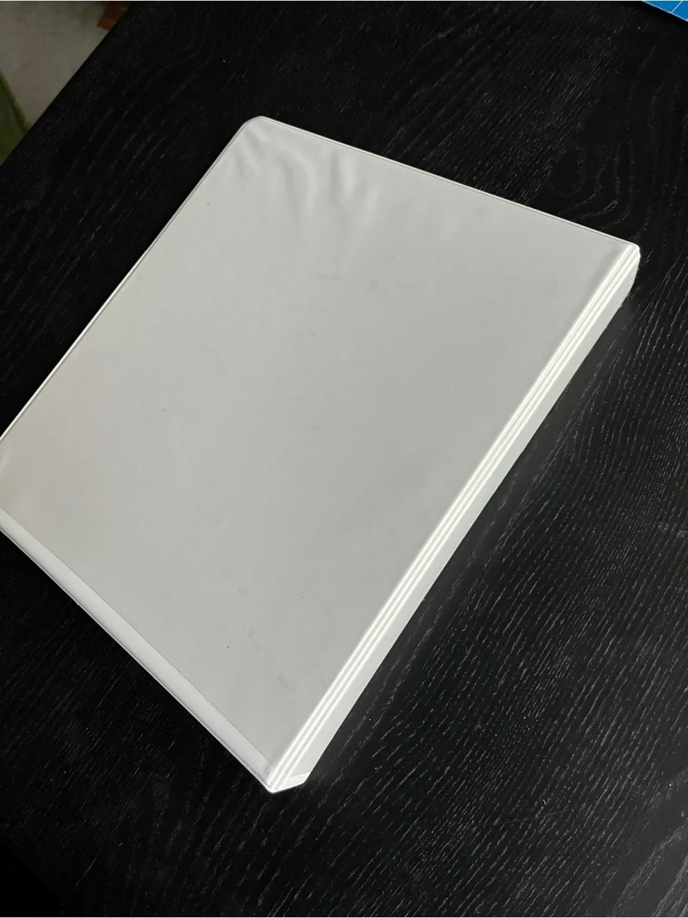 1-Inch White 3-Ring Binder View Clear Overlay Pocket
